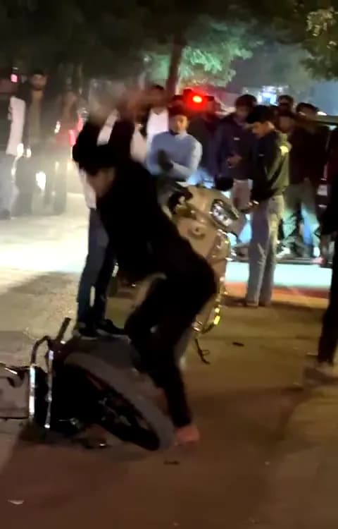 पत्थरों से वाहनों में तोड़फोड़; दो बदमाश हिरासत में