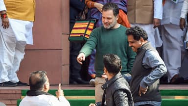 संसद परिसर में बार-बार यही लाइन बोलते नजर आए राहुल गांधी, सवालों के जवाब में भी यही शब्द दोहराए; जानें कारण