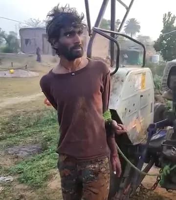 भैंस चोरी के शक में युवक को बंधक बनाया।