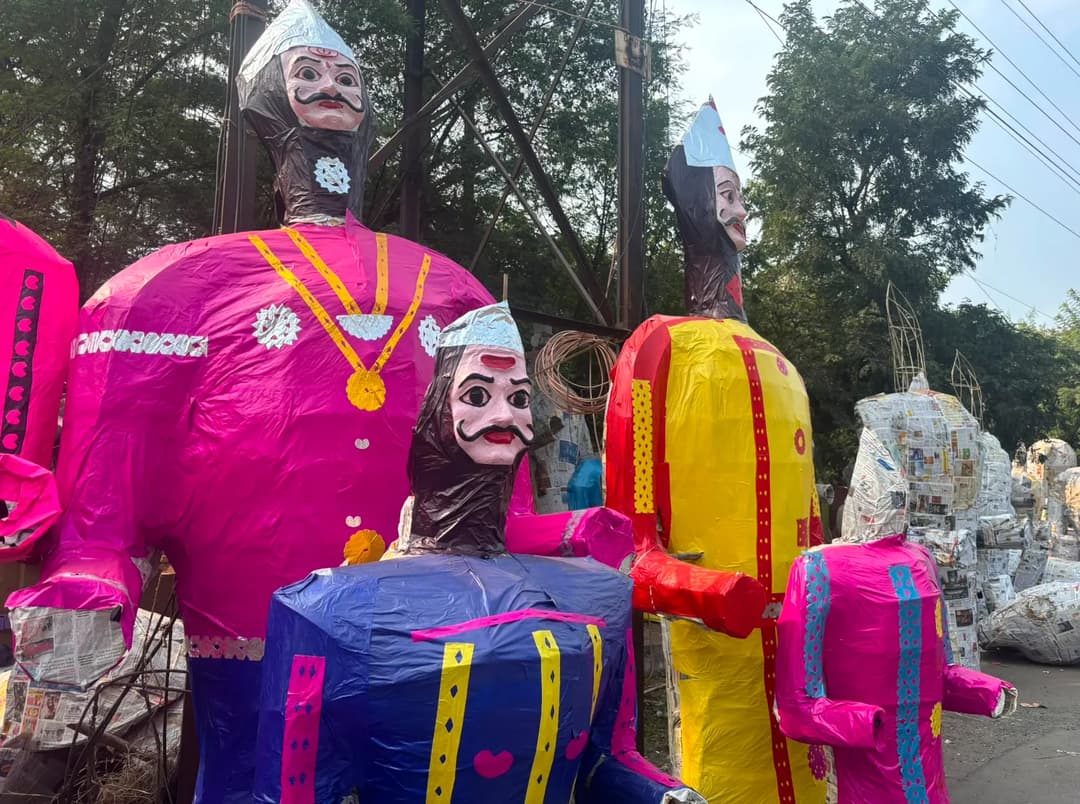 भोपाल में रावण के पुतलों पर महंगाई की मार