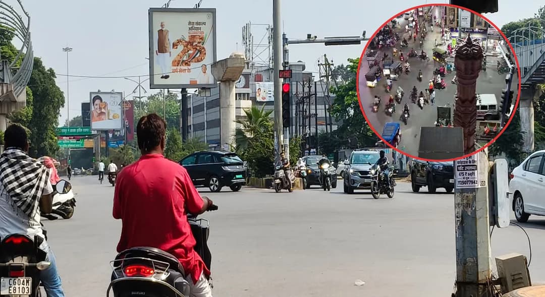 रायपुर में त्यौहारों पर हाईटेक ट्रैफिक प्लान, ड्रोन से होगी निगरानी( (फाइल फोटो)।