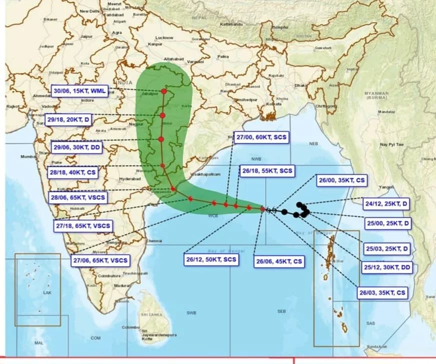 28 से 30 अक्टूबर तक भारी बारिश का अलर्ट, बस्तर में 60 किमी प्रति घंटे की रफ्तार से चलेंगी हवाएं
