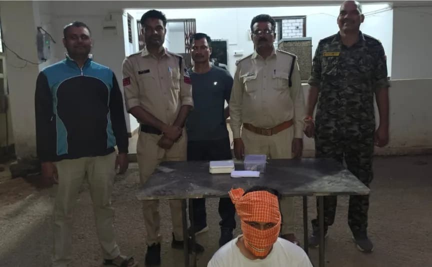 गिरफ्तार आरोपी के पास 26.16 ग्राम स्मैक जब्त।