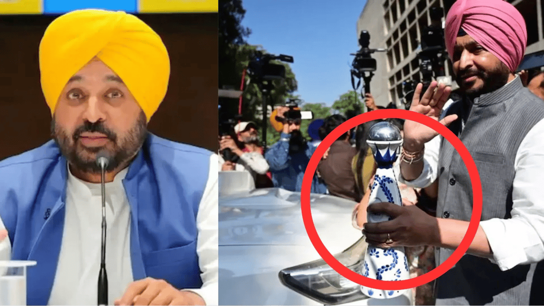 पूर्व केंद्रीय मंत्री रवनीत बिट्टू ने दावा किया कि CM मान के पास 70 हजार रुपए वाली शराब की बोतल पकड़ी गई थी।