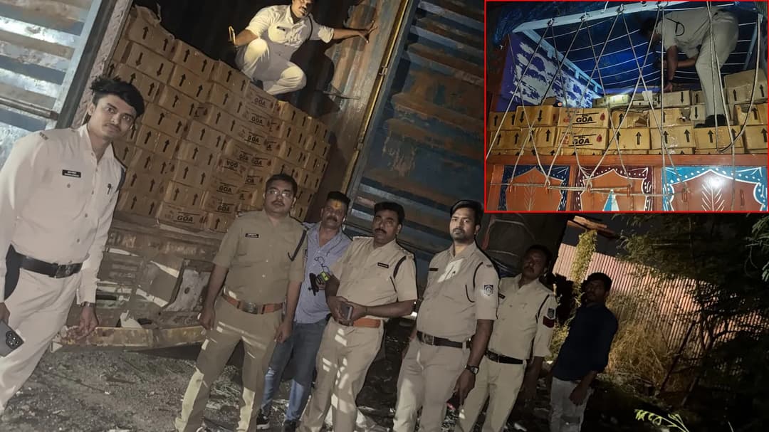 इंदौर के बायपास पर 3 करोड़ की अवैध शराब जब्त