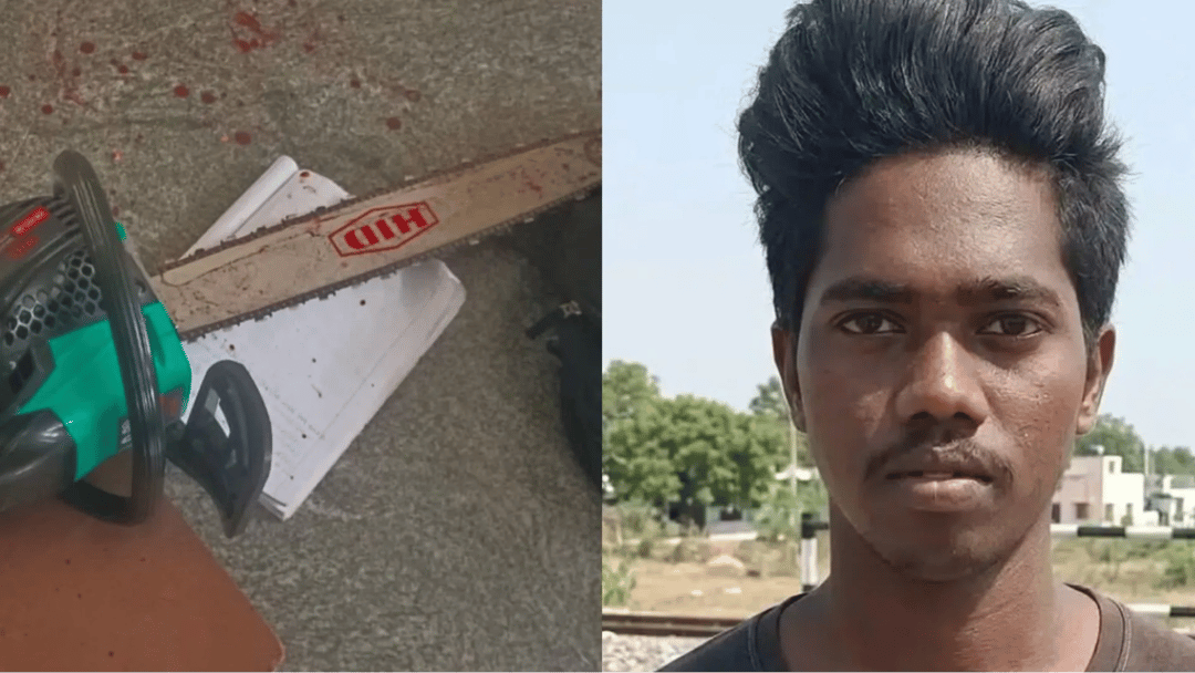 आंध्र प्रदेश के अनंतपुर में आरोपी हेमंत ने स्कूल में घुसकर स्टूडेंट पर इसी आरी से हमला किया। (फोटो में आरोपी)