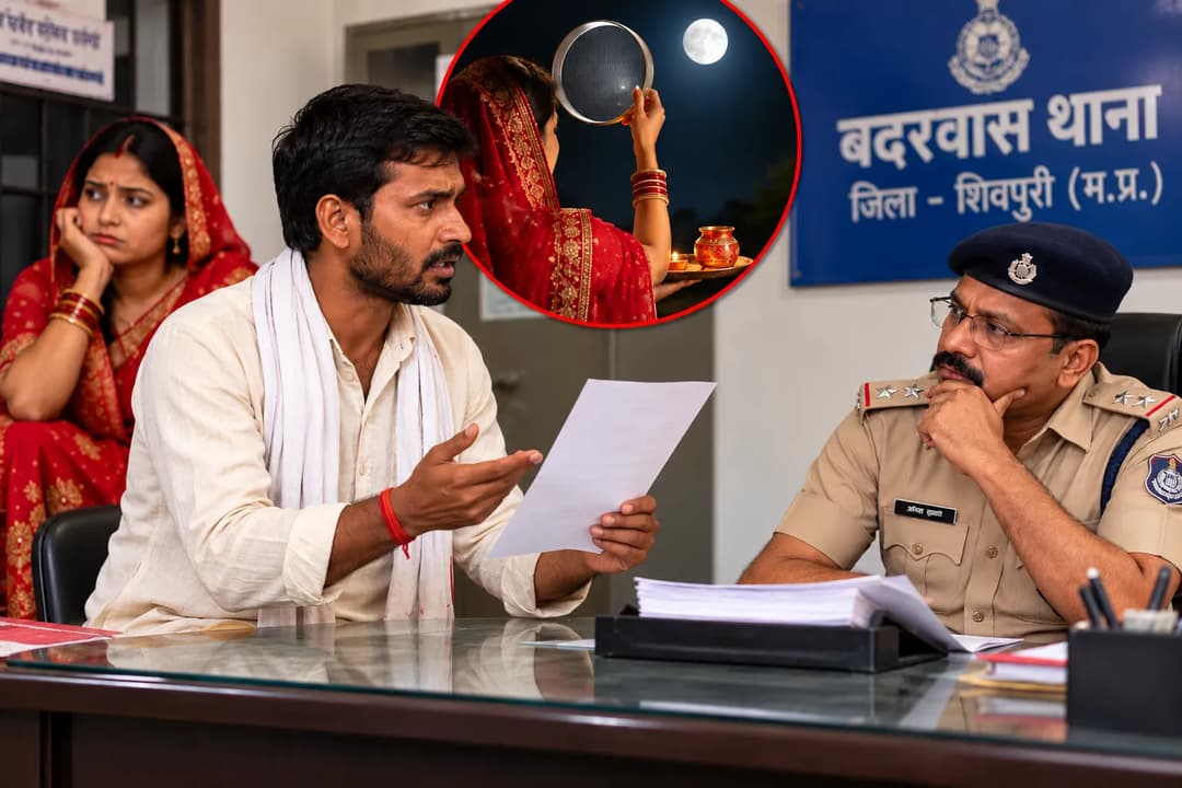 करवा चौथ पर पत्नी ने व्रत नहीं रखा तो थाने पहुंचा पति, AI फोटो।