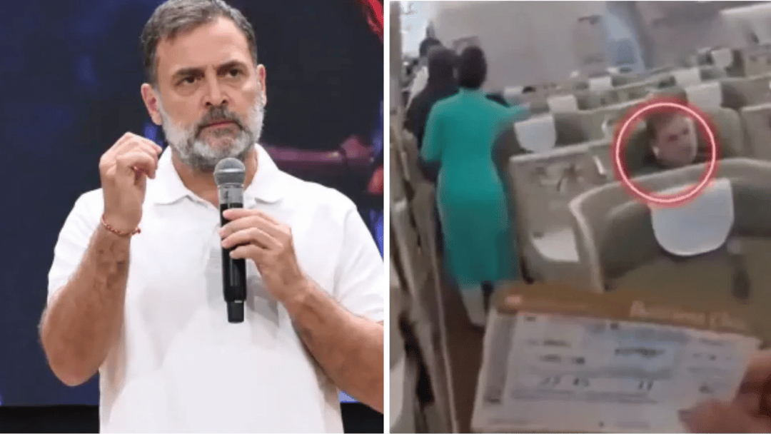 BJP ने फ्लाइट में बैठे राहुल गांधी का वीडियो शेयर किया