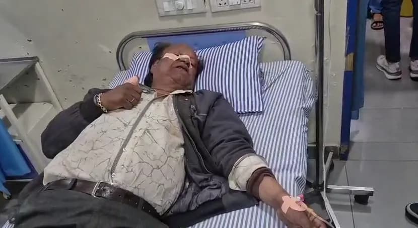 चाइनीज मांझे से घायल बाइक सवार, फोटो।