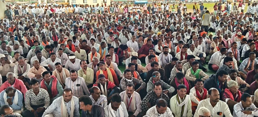 अन्नदाता गर्जना रैलीमें शामिल होने के लिए प्रदेशभर से किसान रायपुर में जुटे।