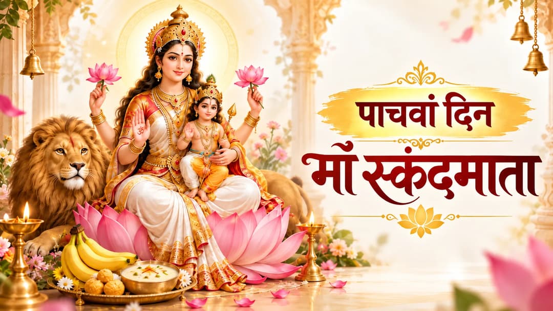 माता की सवारी तो शेर ही है, लेकिन स्कंदमाता का आसन कमल पर होता है।