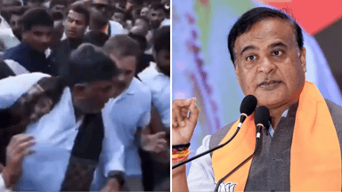 हिमंता ने शिवकुमार की कॉलर खींचते राहुल का वीडियो शेयर किया; पूछा- क्या कर्नाटक CM इस अपमान को बर्दाश्त करेंगे