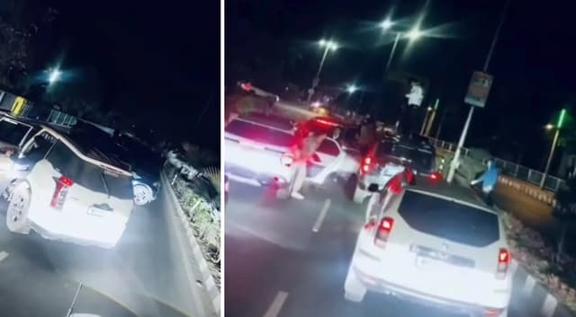 सड़क पर गाड़ियां रोककर मचाई धमाचौकड़ी; चलती कारों से जानलेवा स्टंट का वीडियो वायरल