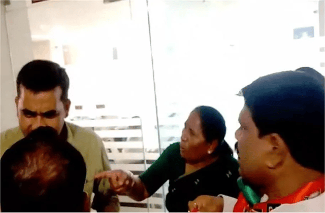 BJP अध्यक्ष नड्डा का कार्यक्रम था; सिक्योरिटी ने अंदर जाने से रोका तो गहमागहमी
